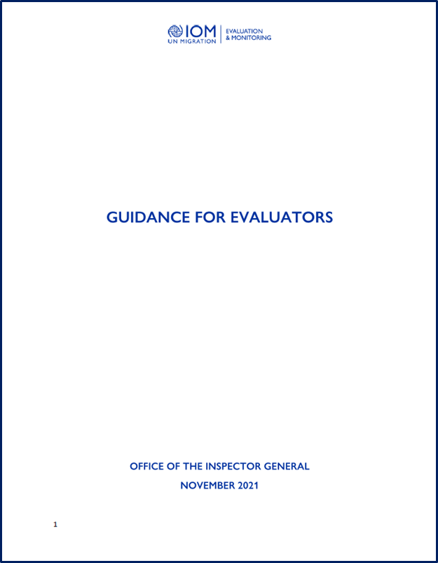 IOM Guidance for Addressing Gender in Evaluations
